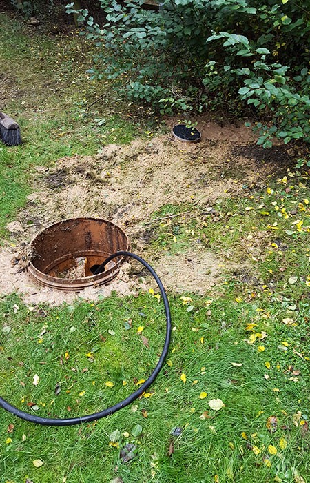 Drain in a garden